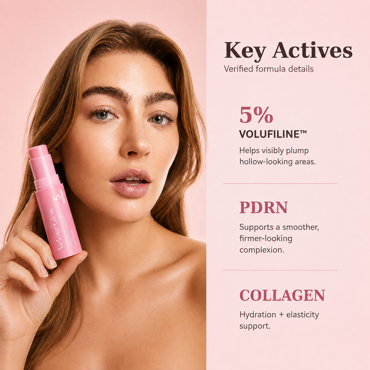 Velour Glow multi balm application